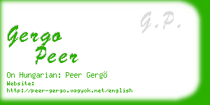 gergo peer business card